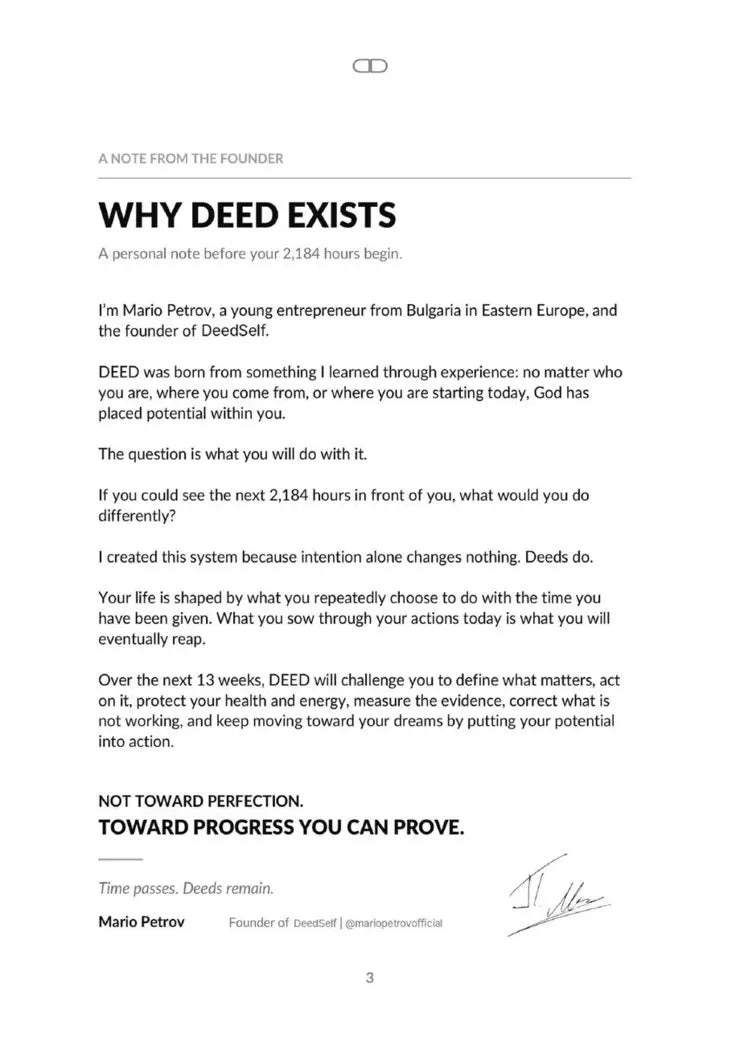 Founder note: Why DEED exists
