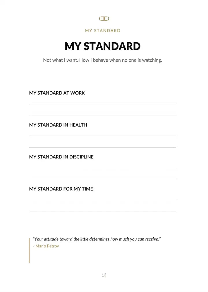 My standard page